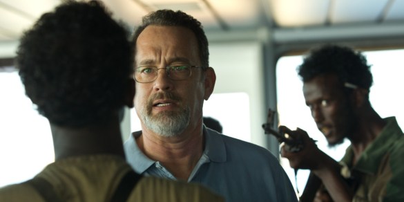 This film image released by Sony - Columbia Pictures shows Tom Hanks, center, in a scene from "Captain Phillips." (AP Photo/Sony - Columbia Pictures)
